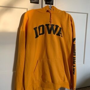 Yellow Iowa Sweatshirt with Bold Chest Print